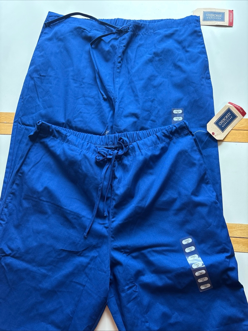 Cherokee Workwear Royal Blue Size M Tall Scrub Pants set of two New
